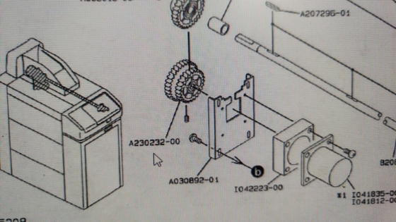 Noritsu-Filmprozessor 60 Hz ÜBERSETZEN Doppelgear-Metallmitte V30 Minilab des fahrer-A230232 fournisseur