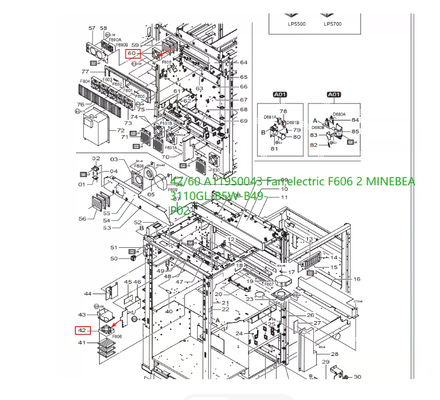 Fan 119S0043 für Fuji-Grenze-500/550/570 Minilab-Maschinen-Teil-Zusätze fournisseur