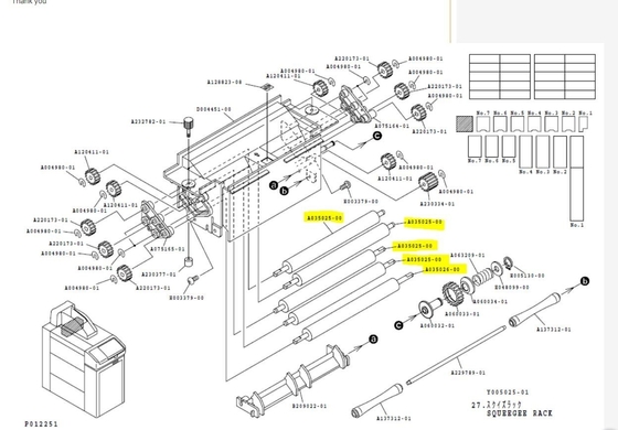 Film-Prozessor-Ersatzteil-Gummiwalzen-Rolle A035026 A035026 00 Noritsu V30 V50 Minilab fournisseur